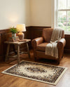 Tabriz Tapestry Collection Area Rug - Azerbaijan (Ivory) Rectangle Ivory  lifestyle 15