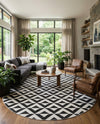 Urban Oasis Rugs Collection Area Rug -  Highrise (Charcoal Gray) Round Charcoal Gray  lifestyle 41