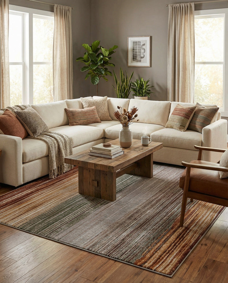 Urban Terrace Collection Area Rug -  Corsica Square Multi  lifestyle 49