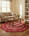 Georgetown Rugs Collection Area Rug - Dupont (Red) Octagon Red  lifestyle 56