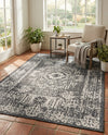 Patio Heritage Collection Area Rug - Savannah (Charcoal Gray) Rectangle Charcoal Gray  lifestyle 3