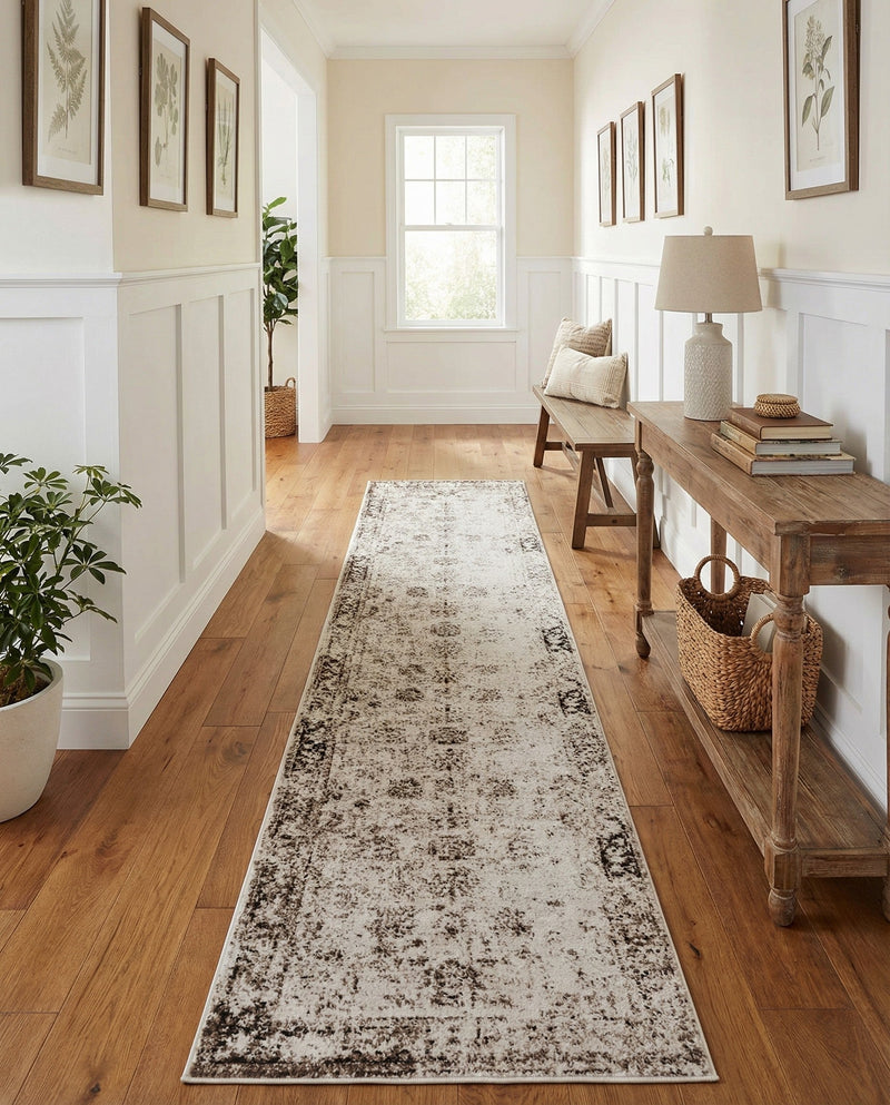 Riviera Elegance Collection Area Rug - Antibes (Beige) Runner Beige  lifestyle 58