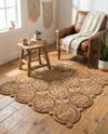 Woven Seaside Jute Collection Area Rug - Whittaker Square Natural  lifestyle 36