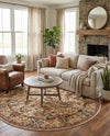 Neptune Elegance Collection Area Rug -  Galatea (Beige Cream) Round Beige Cream  lifestyle 57
