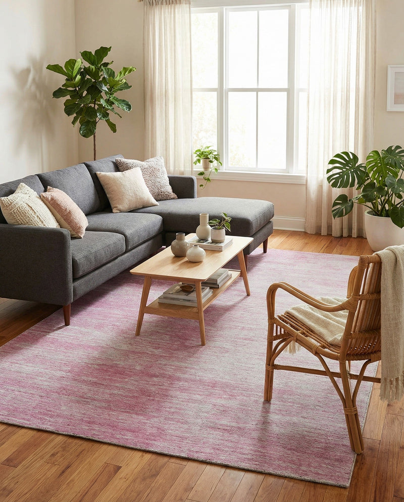 Sahara Essence Collection Area Rug - Oasis (Pink) Rectangle Pink  lifestyle 16