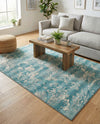 Urban Terrace Collection Area Rug -  Gazebo Rectangle Aqua Blue  lifestyle 16