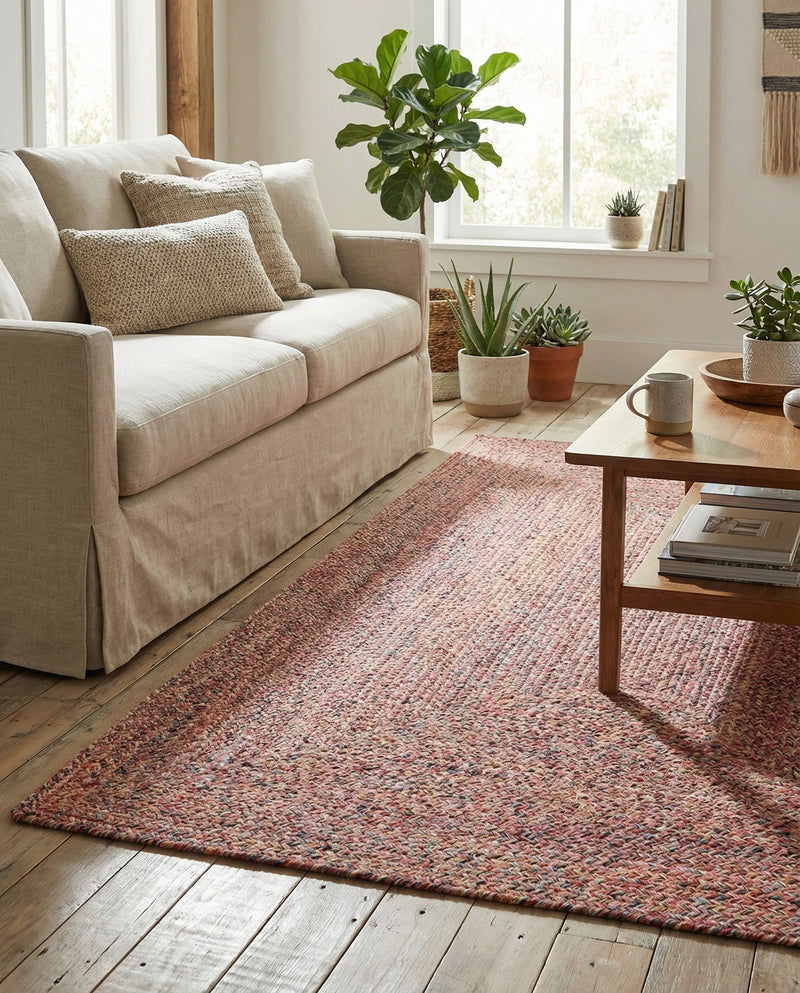 Sustainable Strands Indoor-Outdoor Oasis Collection Area Rug -  Sandbar (Multi) Rectangle Multi  lifestyle 4