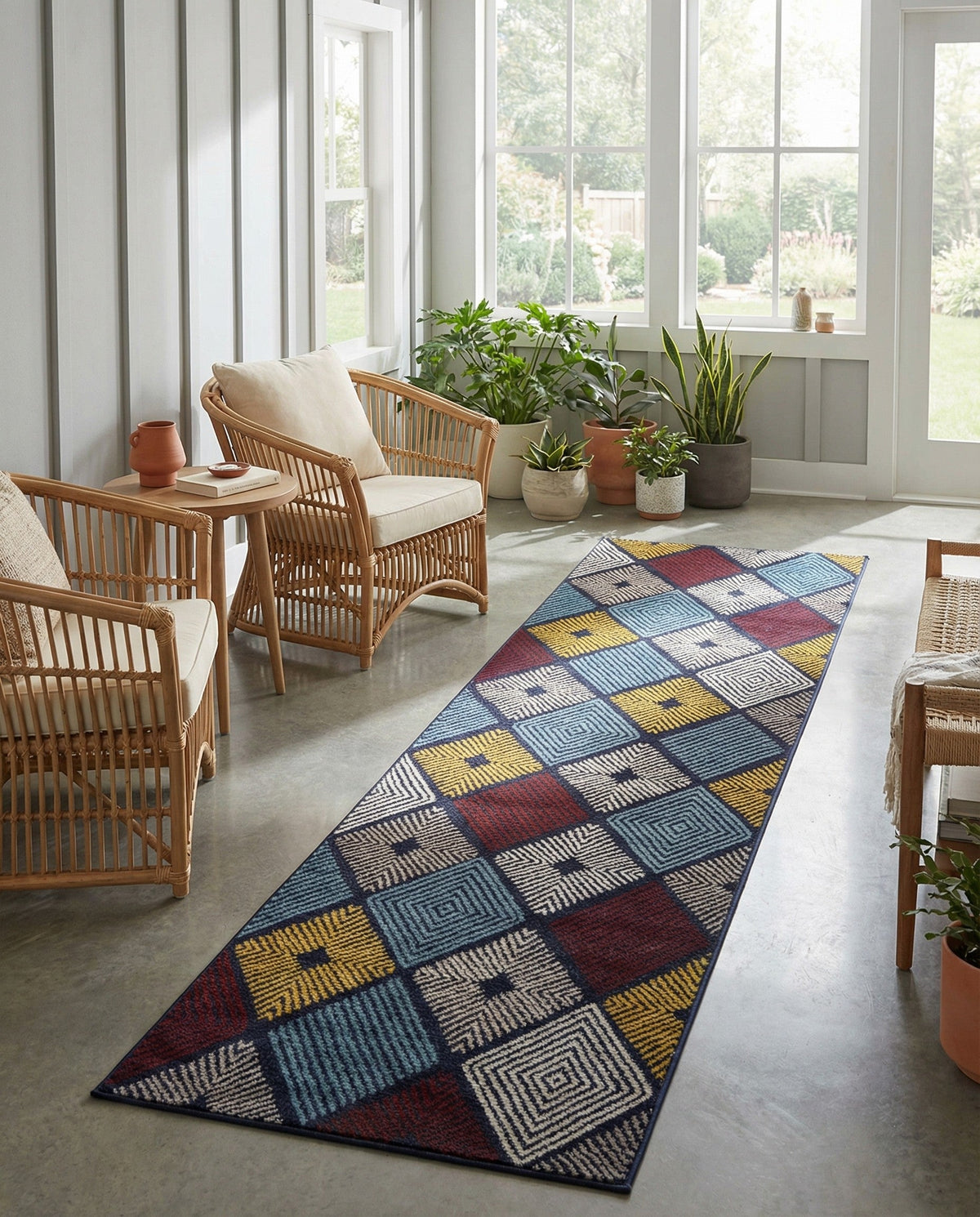 Coastal Haven Collection Area Rug -  Anchorage Runner Multi  lifestyle 99