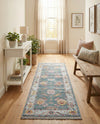 Arcadia Rugs Collection Area Rug - Eden (Gray and Blue) Runner Gray and Blue  lifestyle 56