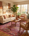 Caribbean Breeze Collection Area Rug -  Lucia Rectangle Pink  lifestyle 35