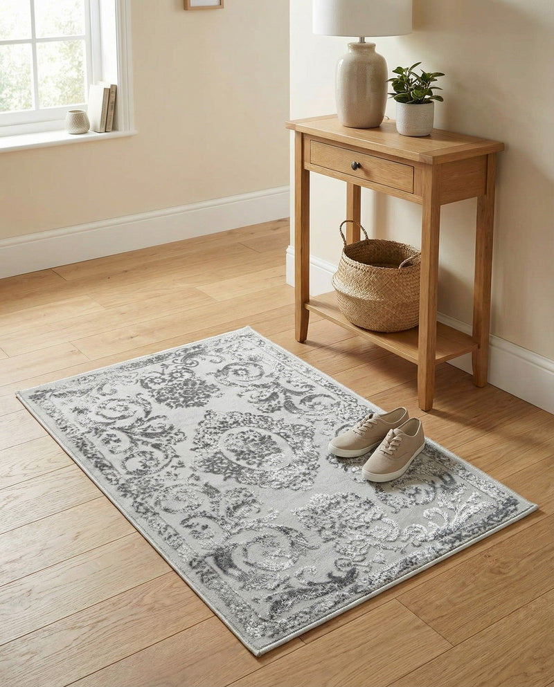 Bloomsbury Elegance Collection Area Rug - Mayfair Rectangle Gray  lifestyle 47