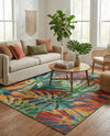 Coastal Terrace Collection Area Rug -  Pier Rectangle Multi  lifestyle 25