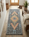 Caspian Wool Collection Area Rug - Ephesus Runner Charcoal Gray  lifestyle 53