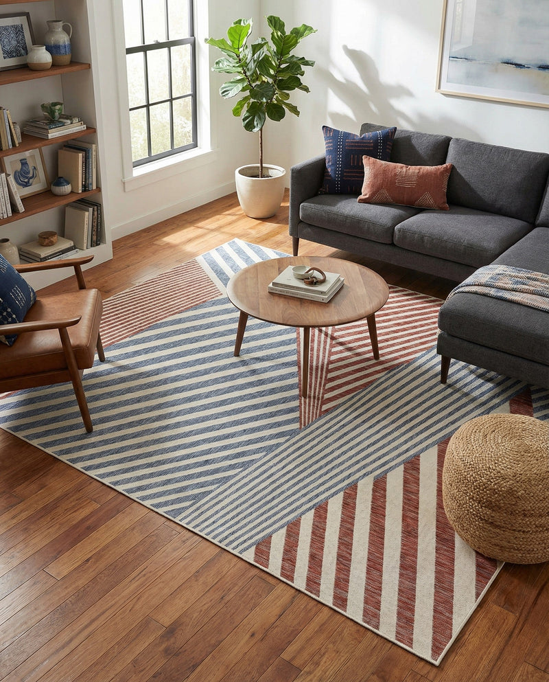 Urban Oasis Rugs Collection Area Rug -  Loft Rectangle Blue  lifestyle 3