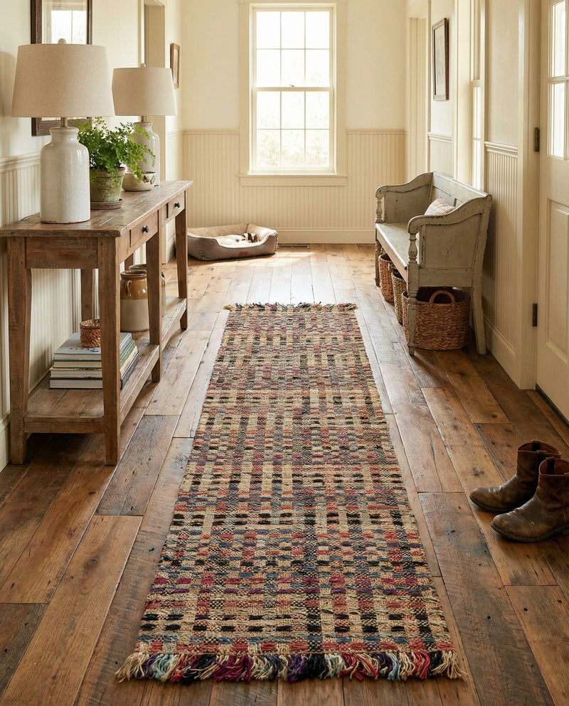 Savannah Jute Collection Area Rug - Malibu Runner Multi  lifestyle 41