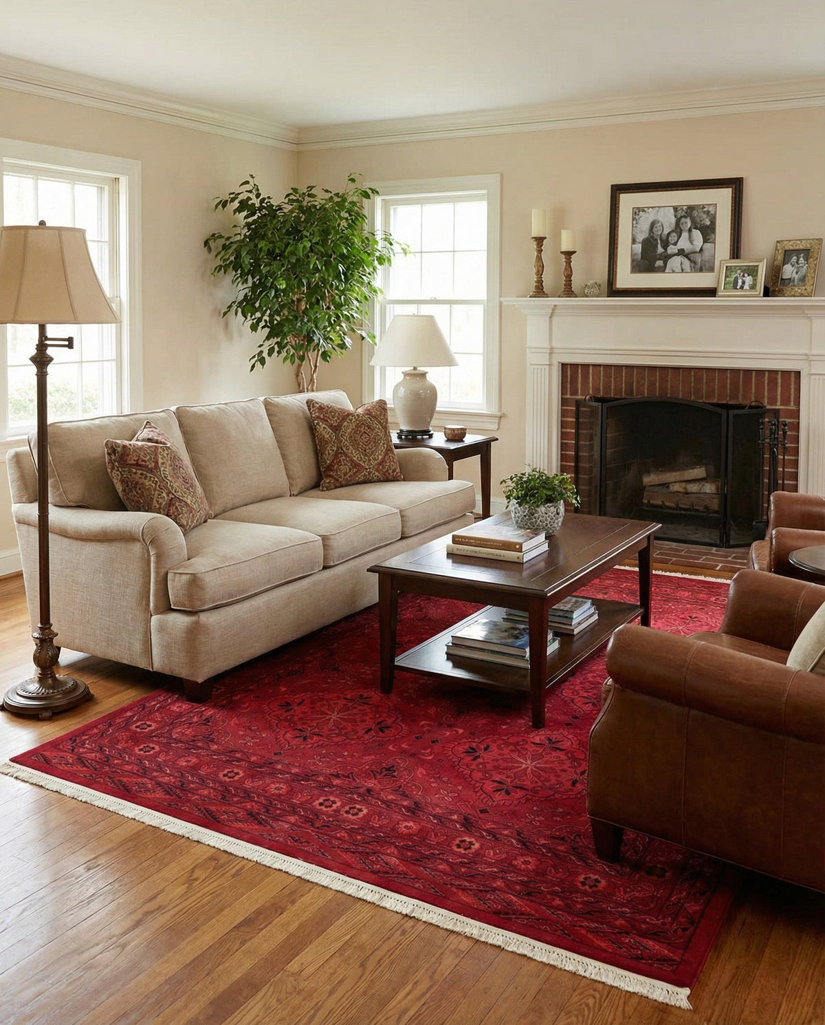 Samarkand Elegance Collection Area Rug -  Samanid Rectangle Red  lifestyle 8