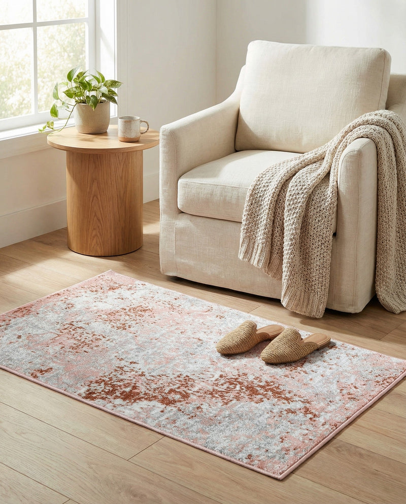 Aegean Elegance Washables Collection Area Rug -  Serifos Rectangle Rose Pink  lifestyle 27