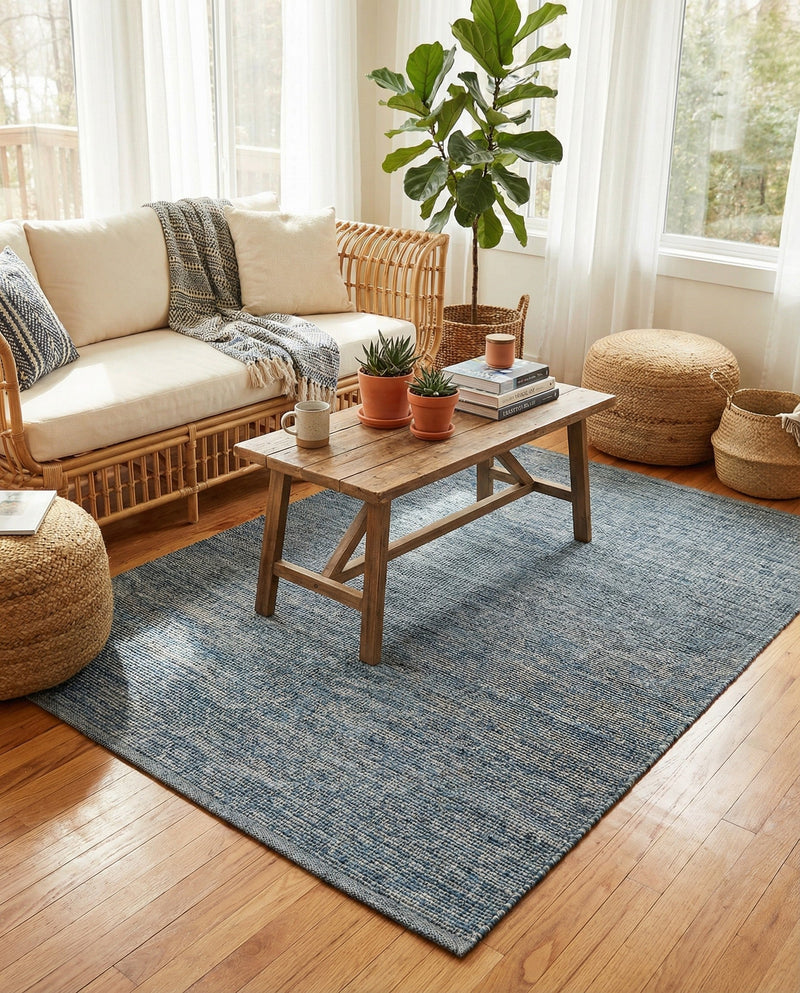 Seaside Serenity Collection Area Rug - Veranda (Blue) Rectangle Blue  lifestyle 21