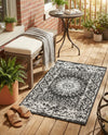 Patio Heritage Collection Area Rug -  Lafayette (Black and White) Rectangle Black and White  lifestyle 4