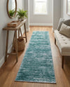 Sahara Essence Collection Area Rug - Oasis (Teal) Runner Teal  lifestyle 60