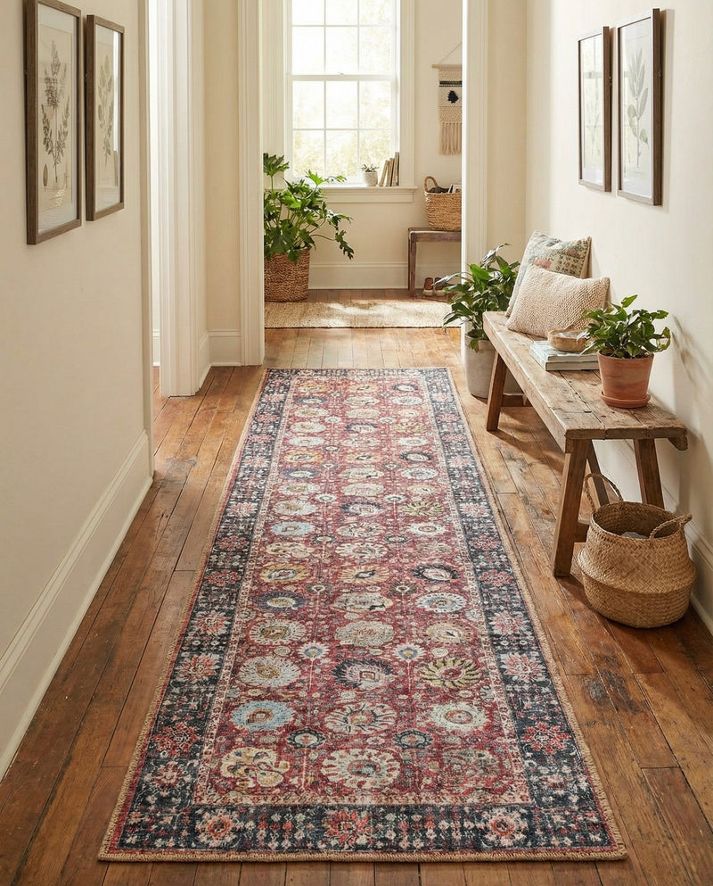 Heritage Elegance Collection Area Rug -  Gatchina Runner Vintage Red  lifestyle 71