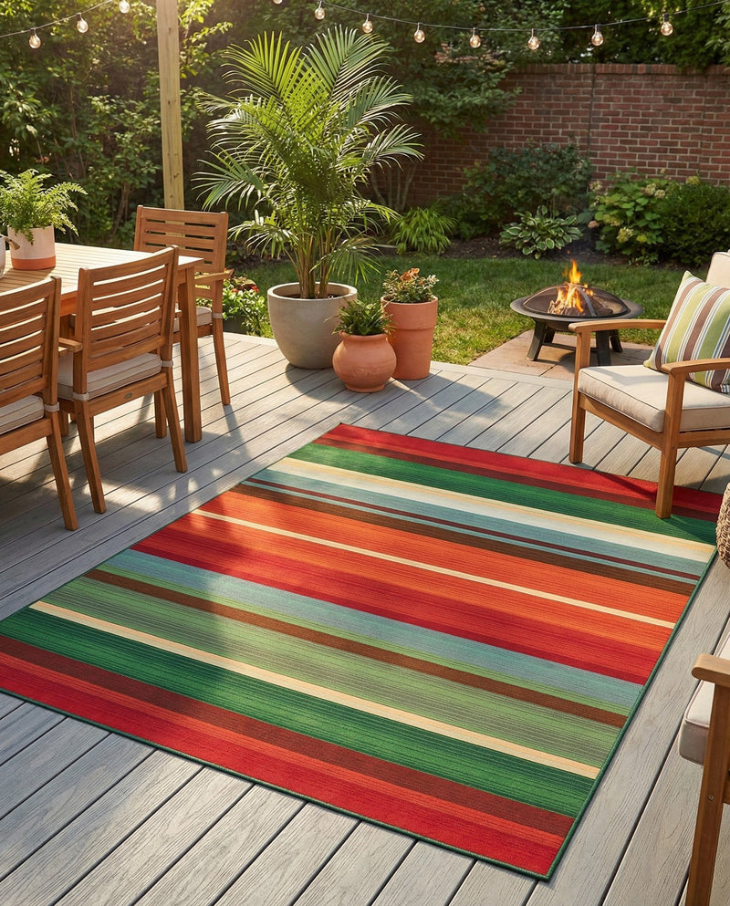Urban Terrace Collection Area Rug -  Canopy Rectangle Multi  lifestyle 16