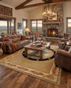 Frontier Trails Collection Area Rug - Redwood Rectangle Green  lifestyle 42