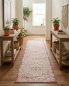Tribal Terrace Treasures Collection Area Rug - Mayan Marina (Rust Red) Runner Rust Red  lifestyle 35