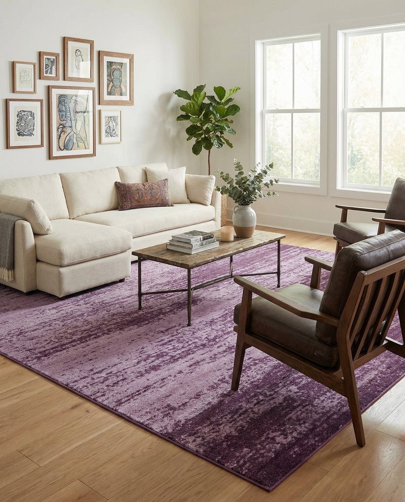 Studio Haven Collection Area Rug -  Gallery (Violet) Rectangle Violet  lifestyle 17
