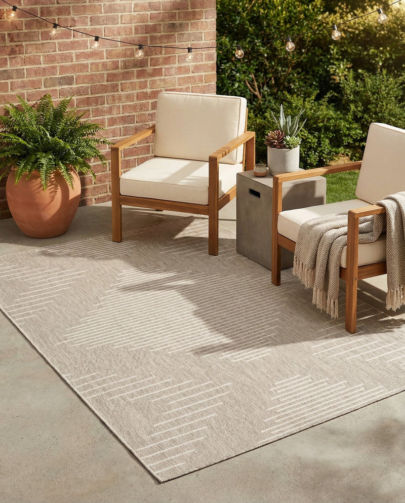 Urban Terrace Collection Area Rug -  Chelsea (Gray) Rectangle Gray  lifestyle 27