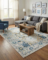 Parisian Elegance Collection Area Rug - Versailles (Gray) Rectangle Gray  lifestyle 17