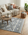 Sahara Chic Collection Area Rug -  Fez Rectangle Gray  lifestyle 24