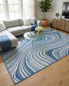 Urban Terrace Collection Area Rug - Soho Rectangle Blue  lifestyle 47