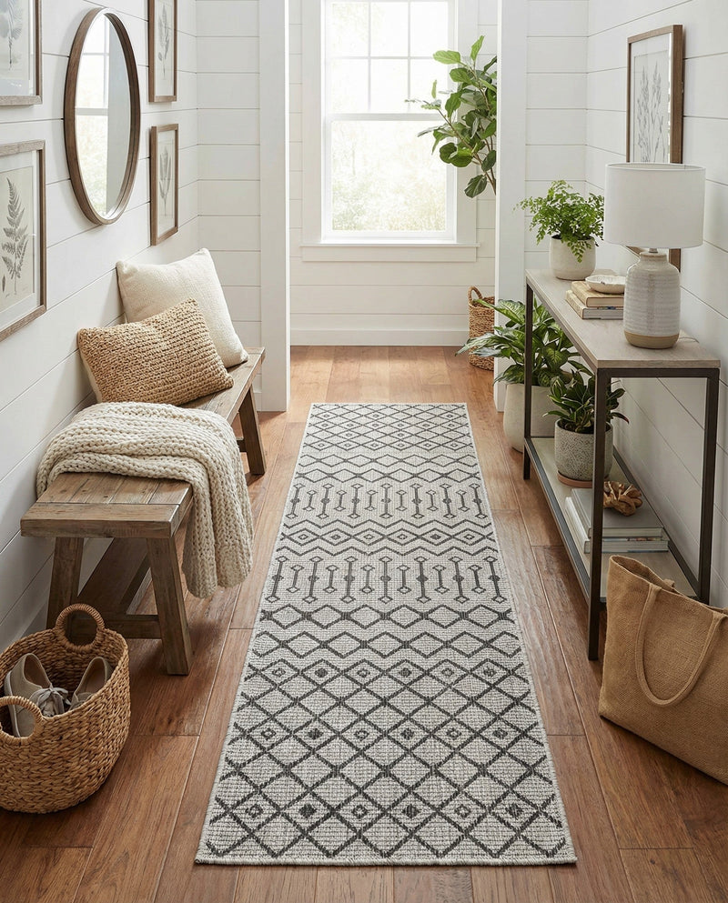 Savannah Pergola Collection Area Rug -  Pergola (Gray) Runner Gray  lifestyle 65
