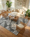 Seaside Blooms Collection Area Rug - Verdure (Charcoal) Rectangle Charcoal  lifestyle 19