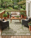 Patio Heritage Collection Area Rug - Savannah (Green) Rectangle Green  lifestyle 9