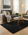 Eternal Plush Oasis Collection Area Rug -  Tranquility (Onyx Black) Rectangle Onyx Black  lifestyle 6