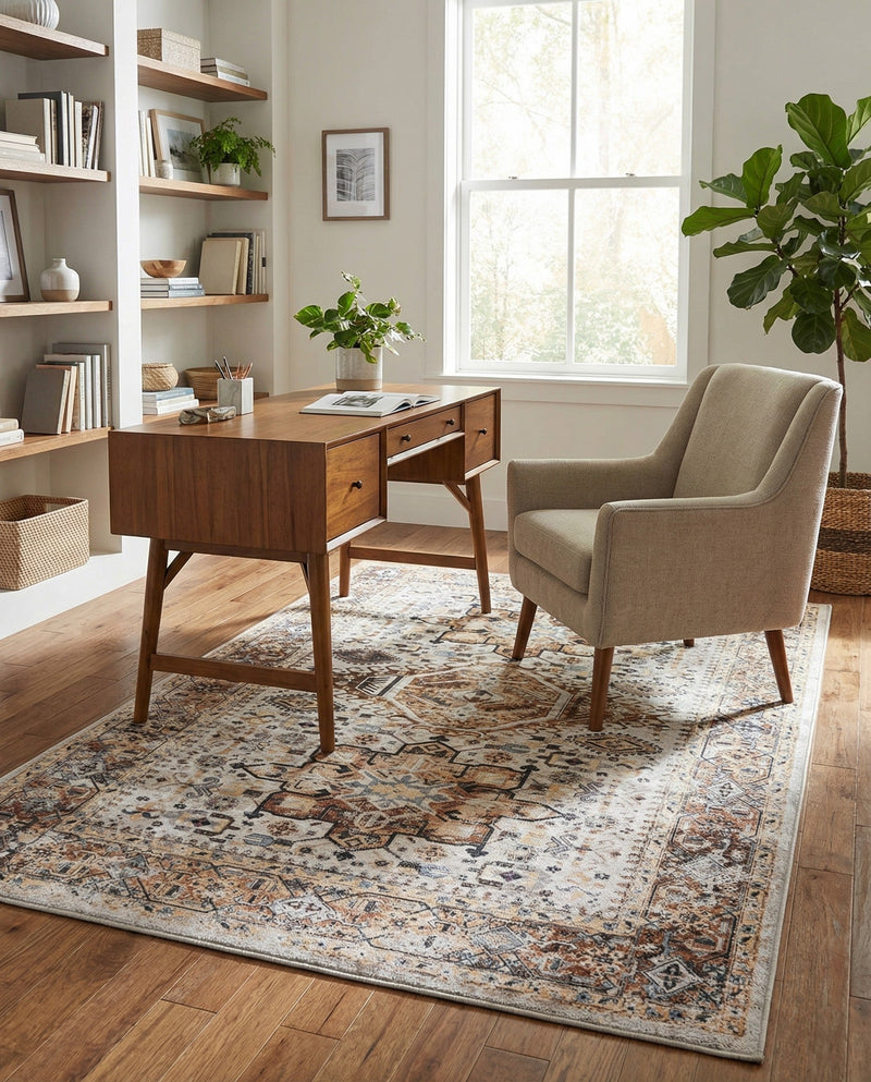 Laguna Sands Collection Area Rug -  Venice Rectangle Ivory Almond  lifestyle 15