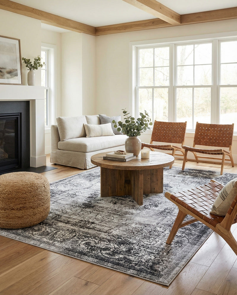 Copenhagen Comfort Collection Area Rug -  Roskilde Rectangle Gray  lifestyle 16