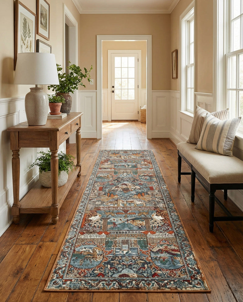 Patio Heritage Collection Area Rug -  Oasis Runner Multi  lifestyle 61