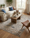 Coastal Manor Collection Area Rug -  Oceanfront Rectangle Blue Beige  lifestyle 6