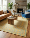 Urban Oasis Rugs Collection Area Rug -  Boulevard (Yellow and Aqua) Square Yellow and Aqua  lifestyle 44