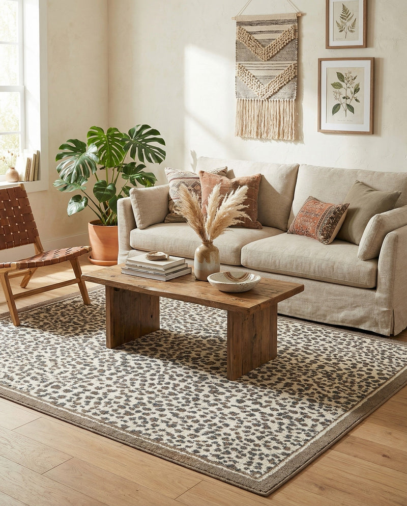 Savannah Sojourn Collection Area Rug - Serengeti Rectangle Brown  lifestyle 33