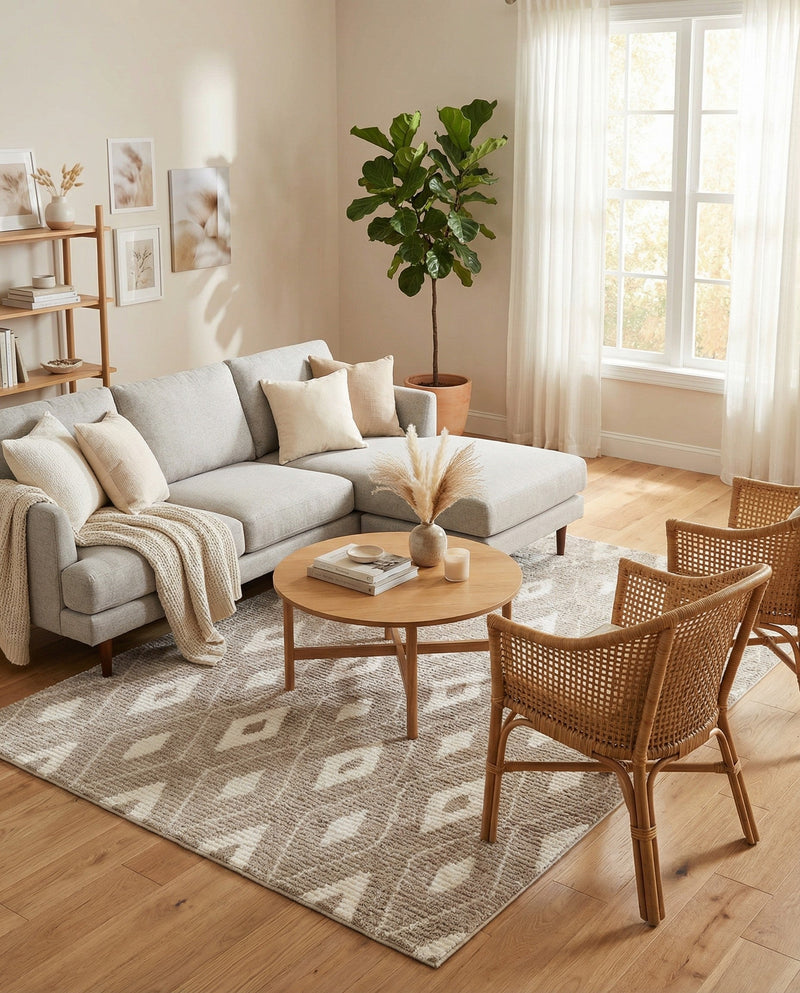 Sienna Collection Area Rug - Umbria Rectangle Smokey Taupe  lifestyle 58