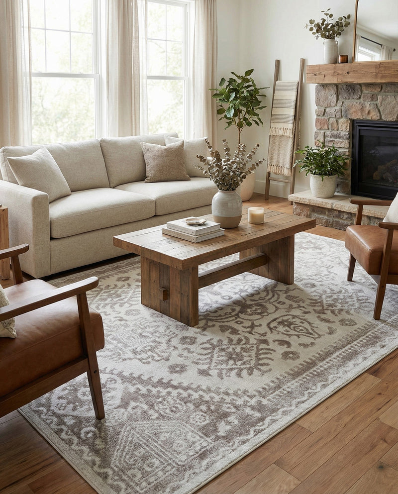 Cambridge Classics Collection Area Rug -  Fitzwilliam (Cream) Rectangle Cream  lifestyle 16
