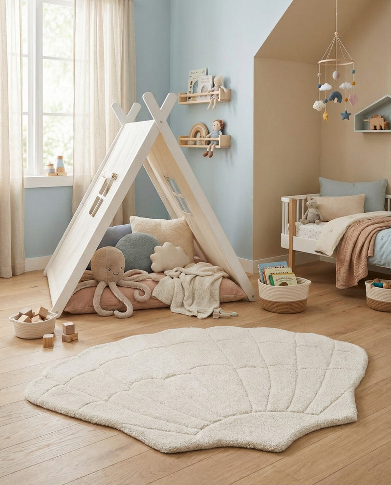 Whimsy Wonders Wool Collection Area Rug -  Canyon Rectangle Ivory  lifestyle 3