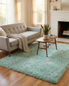 Eternal Plush Oasis Collection Area Rug -  Tranquility (Cyan) Rectangle Cyan  lifestyle 5