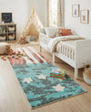 Wonder Tykes Collection Area Rug -  Zany Runner Red and Blue  lifestyle 42