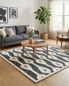 Monochrome Collection Area Rug -  Marble Rectangle Gray  lifestyle 18