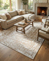 Sanctuary Retreat Collection Area Rug -  Asylum Rectangle White Bone  lifestyle 7